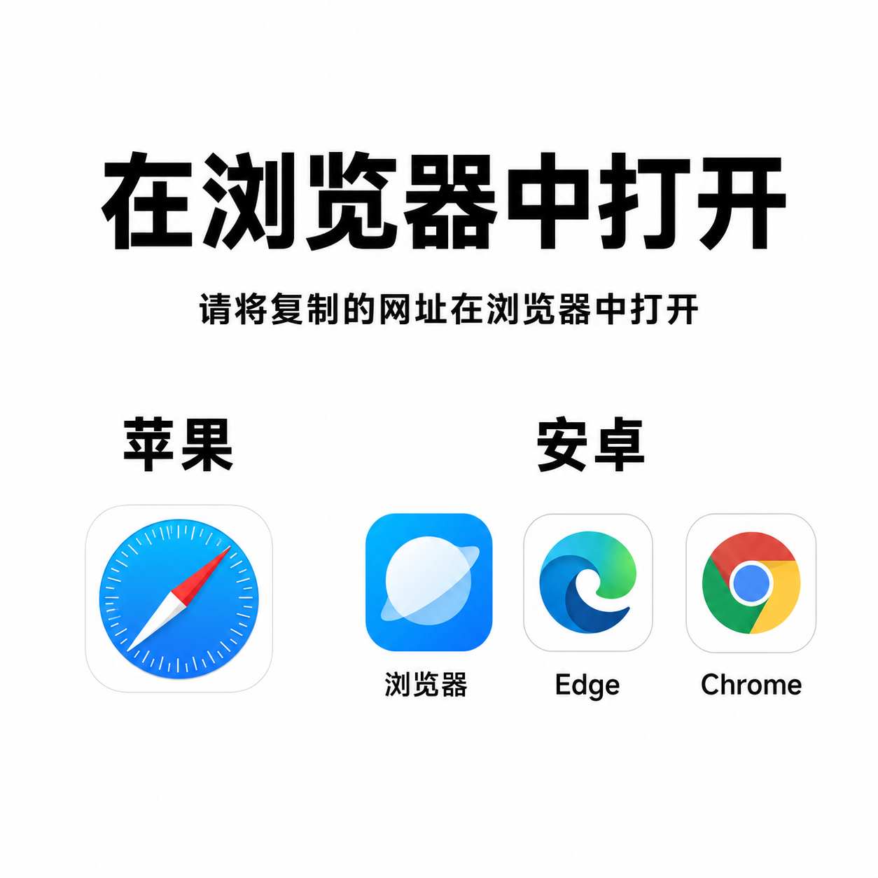 在浏览器中打开提示